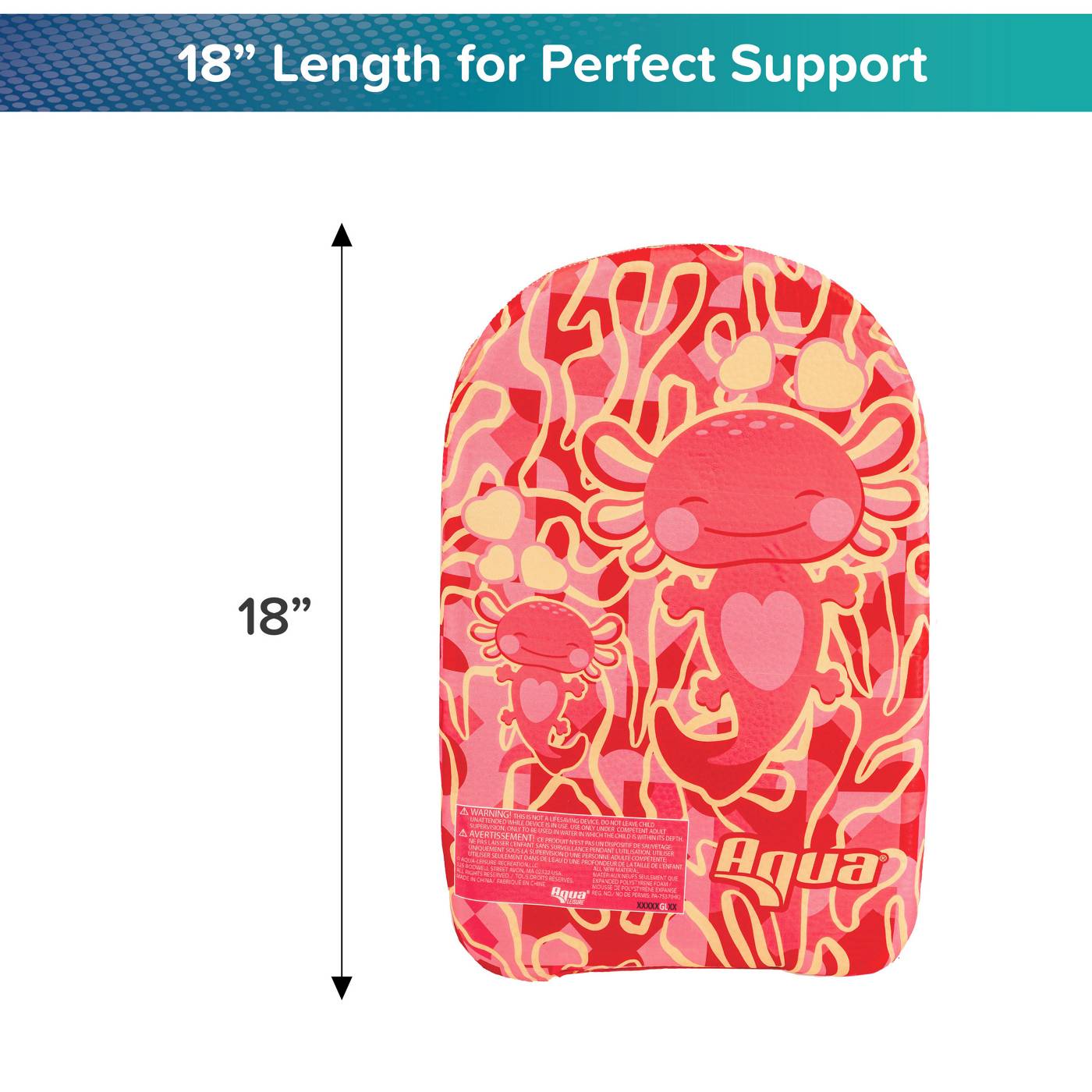 Aqua Leisure Kids Surf Rider Kickboard​ - Pink; image 8 of 9