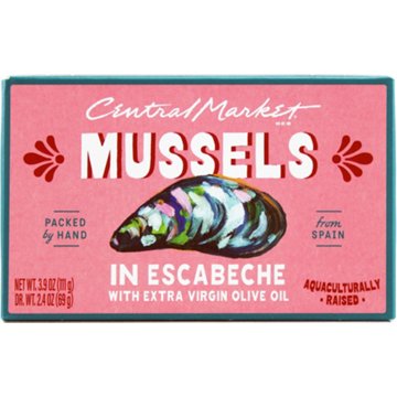 Central Market Mussels in Escabeche with Extra Virgin Olive Oil