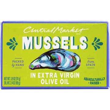 Central Market Mussels in Extra Virgin Olive Oil