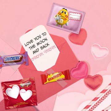 M&M'S, Snickers, Skittles & Starburst Assorted Fun Size Valentine's Candy