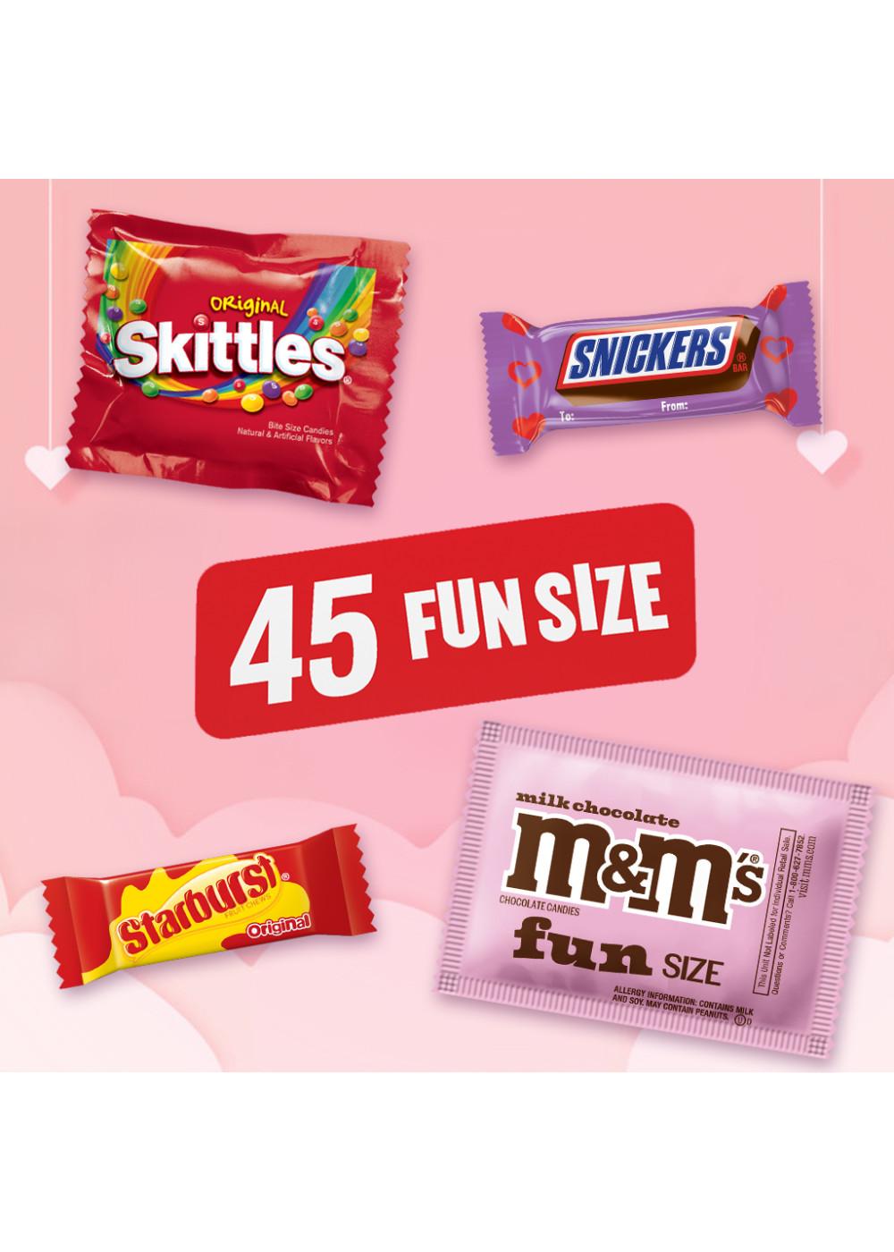 M&M'S, Snickers, Skittles & Starburst Assorted Fun Size Valentine's Exchange Candy; image 2 of 7