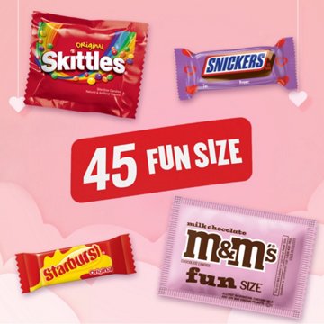 M&M'S, Snickers, Skittles & Starburst Assorted Fun Size Valentine's Candy
