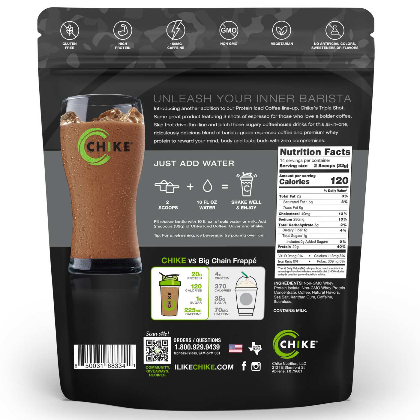 Chike 20g Protein Iced Coffee - Triple Shot; image 2 of 2