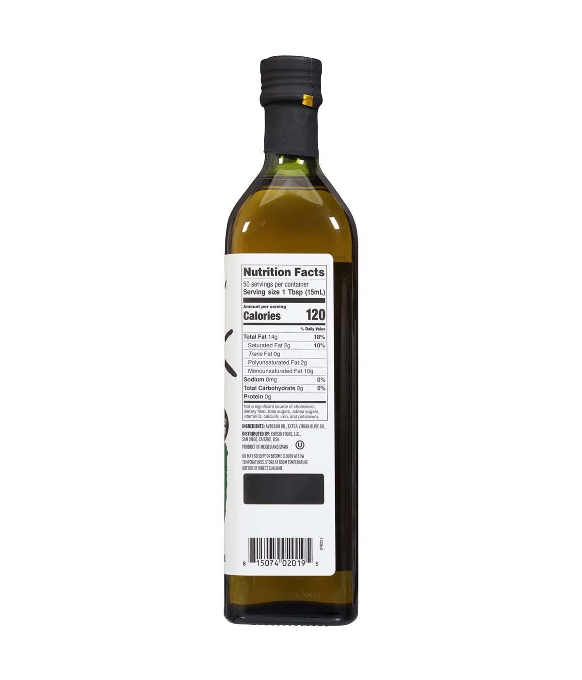 Chosen Foods Avocado Oil and Extra Virgin Olive Oil Blend; image 3 of 3