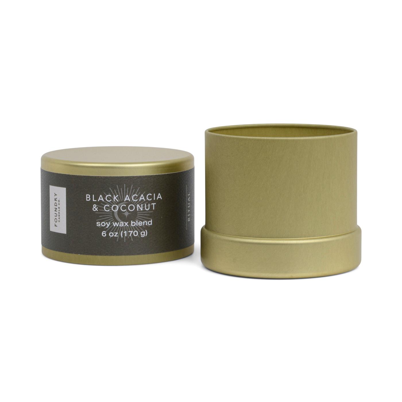 Foundry Candle Co. Black Acacia & Coconut Scented Soy Candle; image 2 of 3