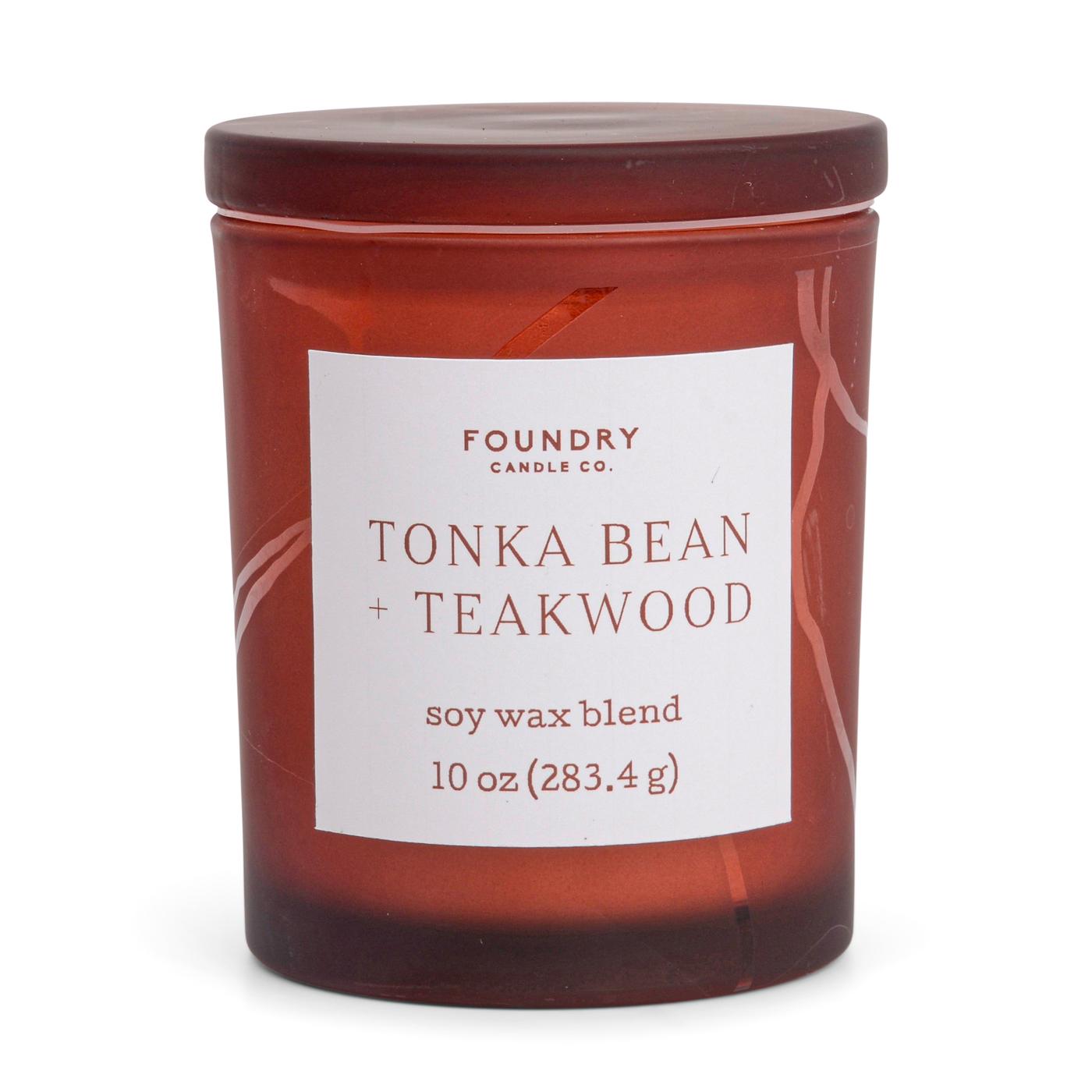 Foundry Candle Co. Tonka Bean & Teakwood Scented Soy Candle; image 1 of 3