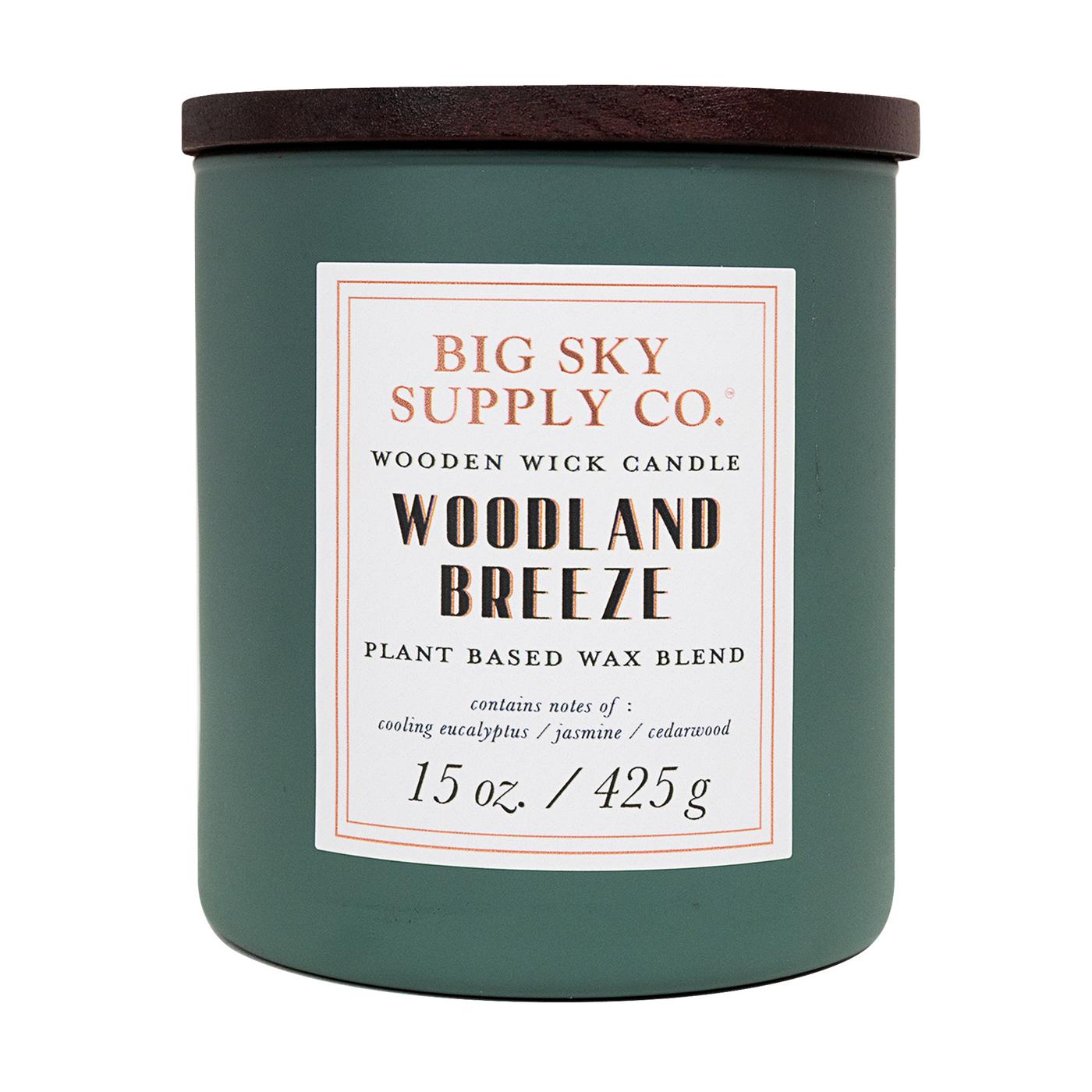 Big Sky Supply Co. Woodland Breeze Scented Wooden Wick Candle; image 1 of 4