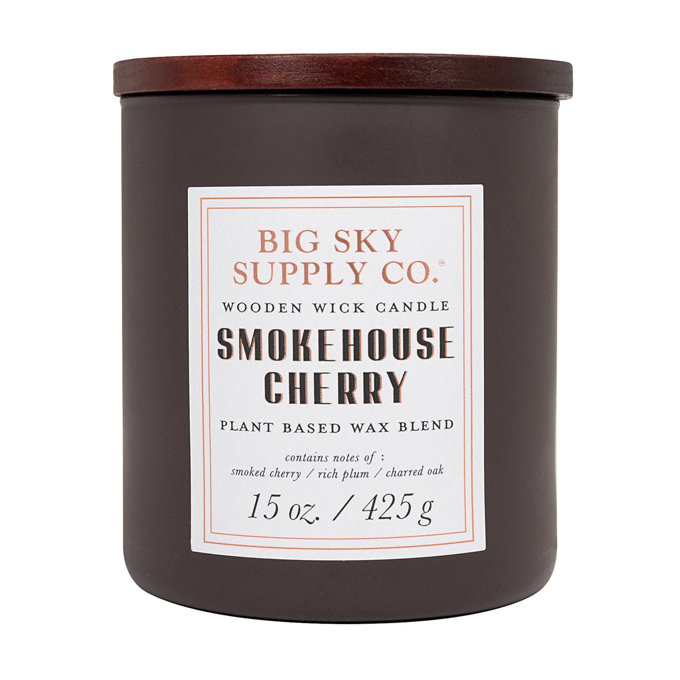 Big Sky Supply Co. Smokehouse Cherry Scented Wooden Wick Candle; image 1 of 4