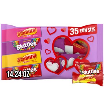 Skittles & Starburst Assorted Fun Size Valentine's Exchange Candy
