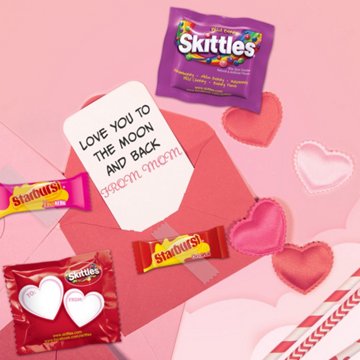 Skittles & Starburst Assorted Fun Size Valentine's Exchange Candy