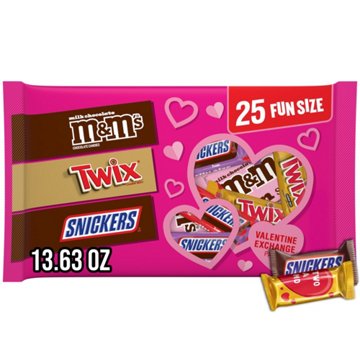 M&M'S, Snickers & Twix Assorted Fun Size Valentine's Exchange Candy