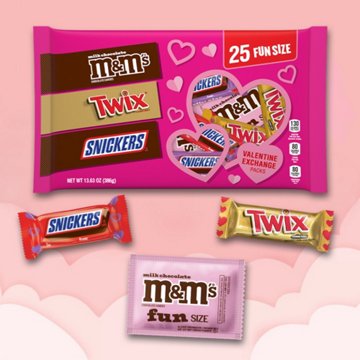 M&M'S, Snickers & Twix Assorted Fun Size Valentine's Exchange Candy