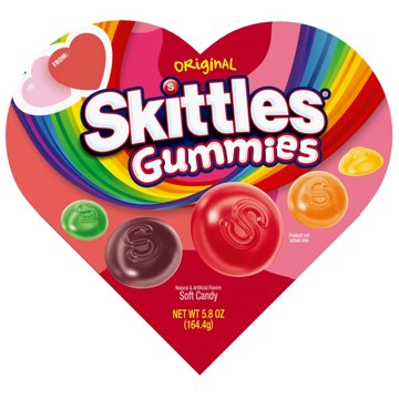 Skittles Gummies Original Valentine's Heart Gift Box