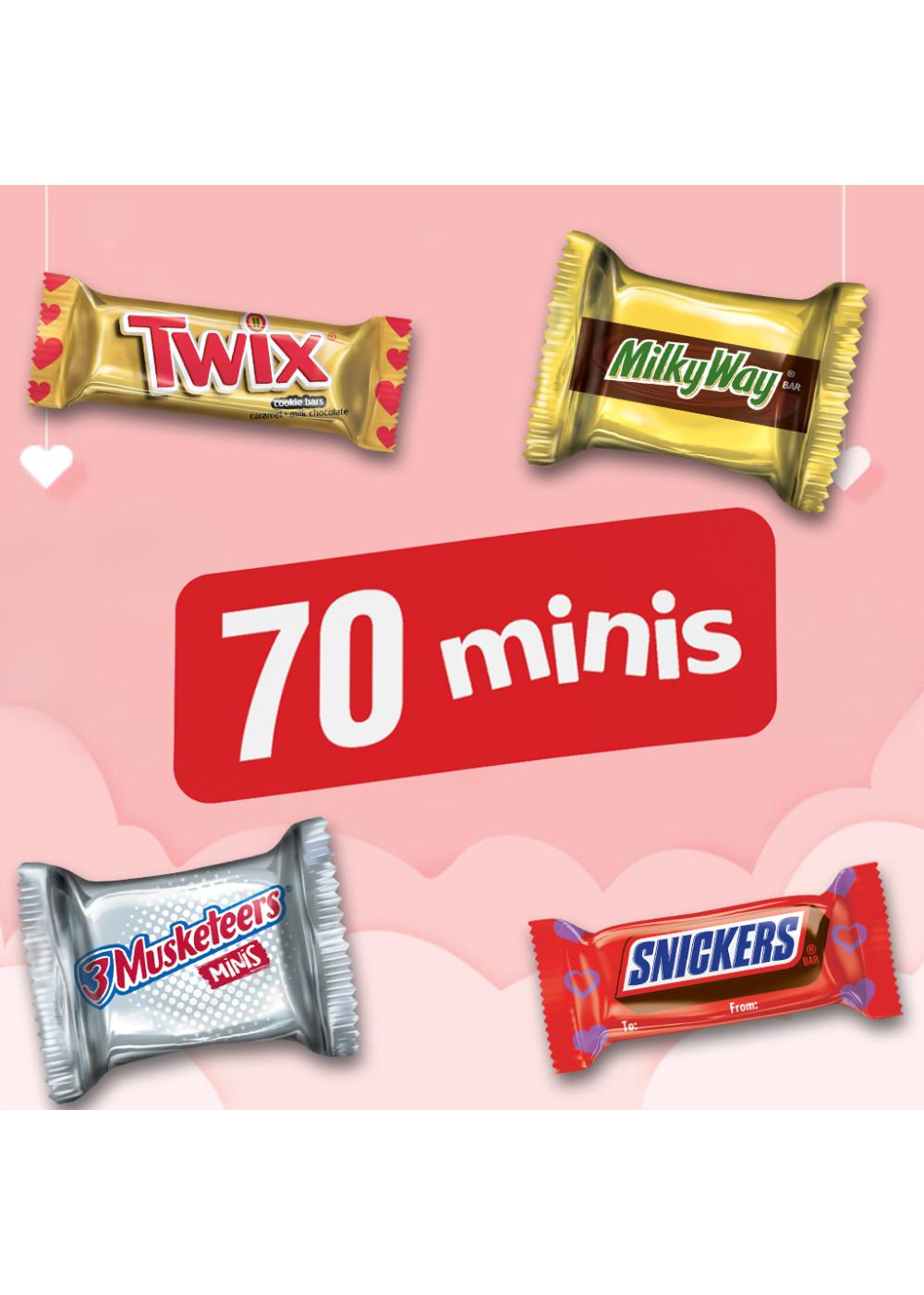 Snickers, Twix, Milky Way & 3 Musketeers Assorted Minis Valentine's Candy; image 2 of 7