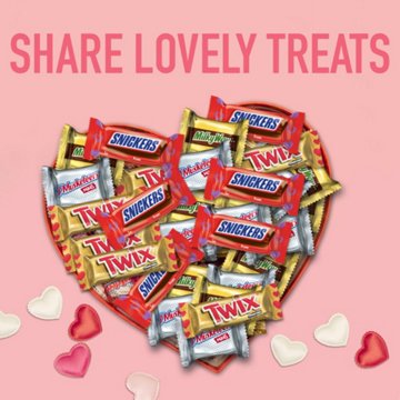Snickers, Twix, Milky Way & 3 Musketeers Assorted Minis Valentine's Candy
