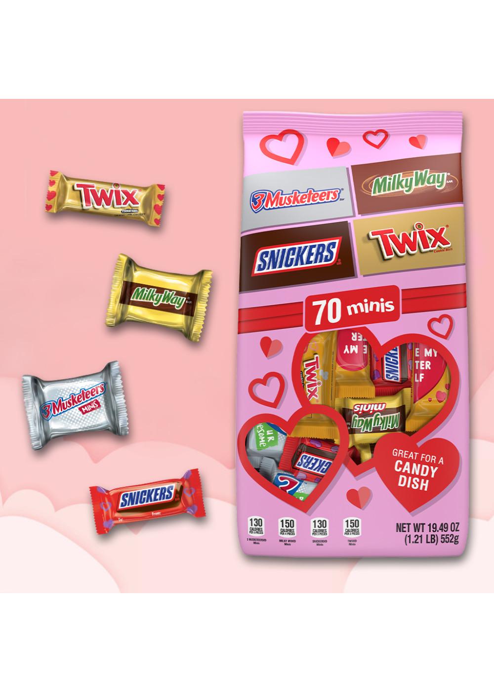 Snickers, Twix, Milky Way & 3 Musketeers Assorted Minis Valentine's Candy; image 6 of 7