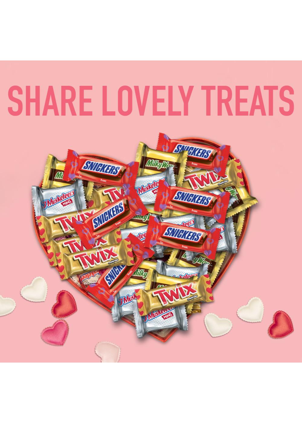 Snickers, Twix, Milky Way & 3 Musketeers Assorted Minis Valentine's Candy; image 7 of 7