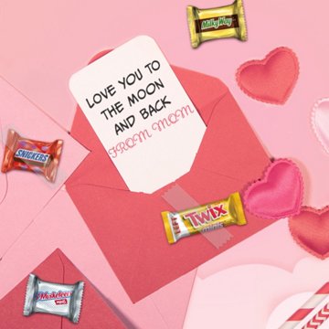 Snickers, Twix, Milky Way & 3 Musketeers Assorted Minis Valentine's Candy