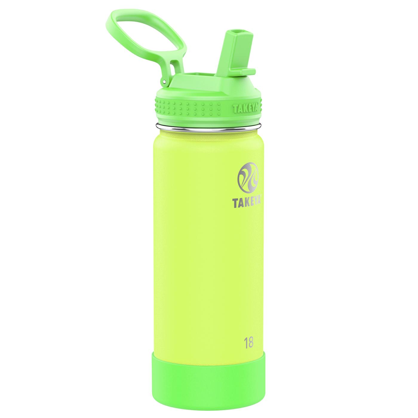 Takeya Kids Actives Glow-in-the-Dark Water Bottle - Lightning Green; image 1 of 6