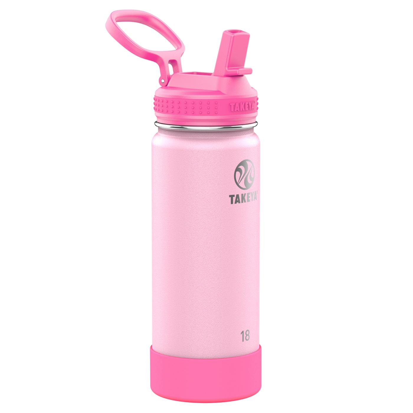 Takeya Kids Actives Glow-in-the-Dark Water Bottle - Summer Pink; image 1 of 6