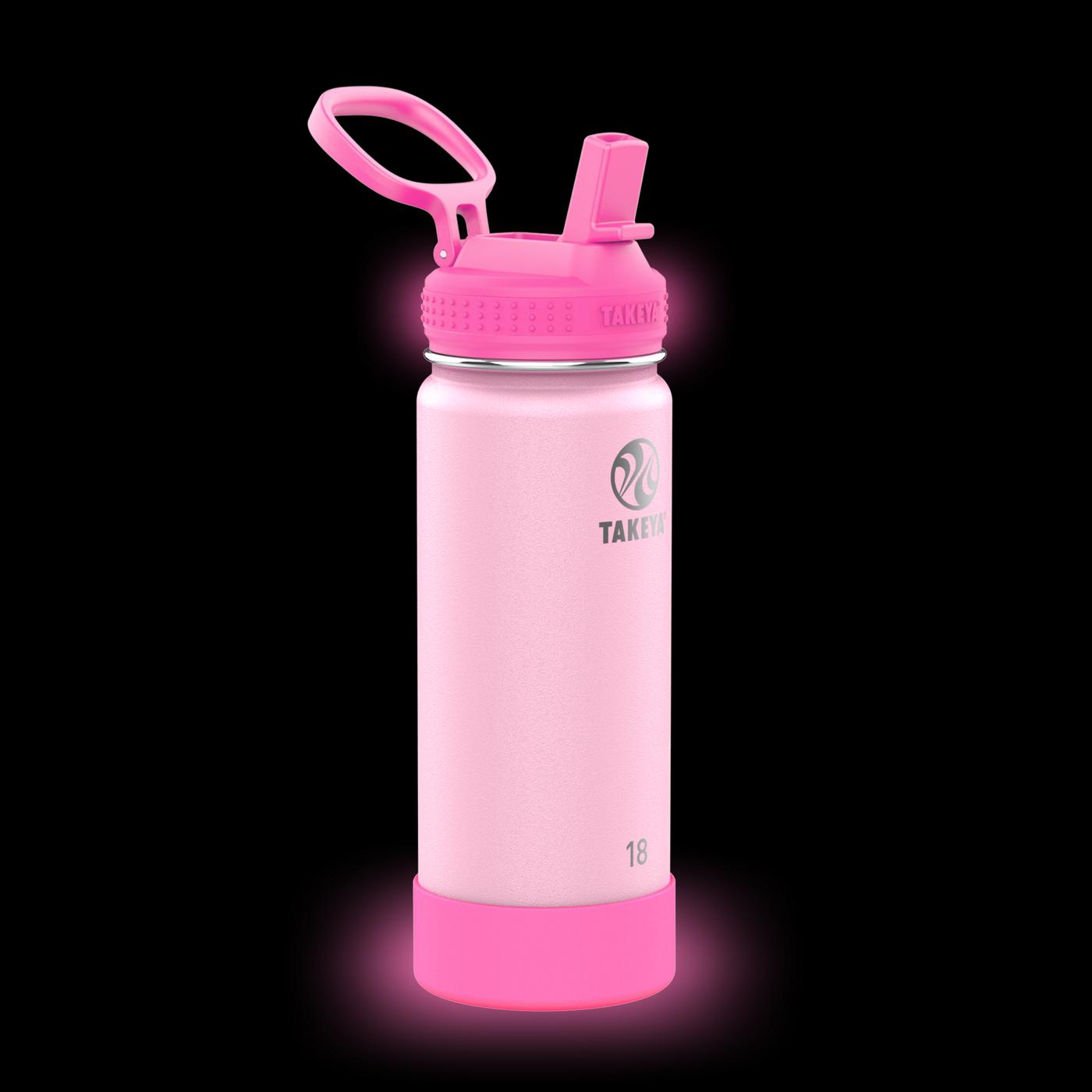 Takeya Kids Actives Glow-in-the-Dark Water Bottle - Summer Pink; image 2 of 6