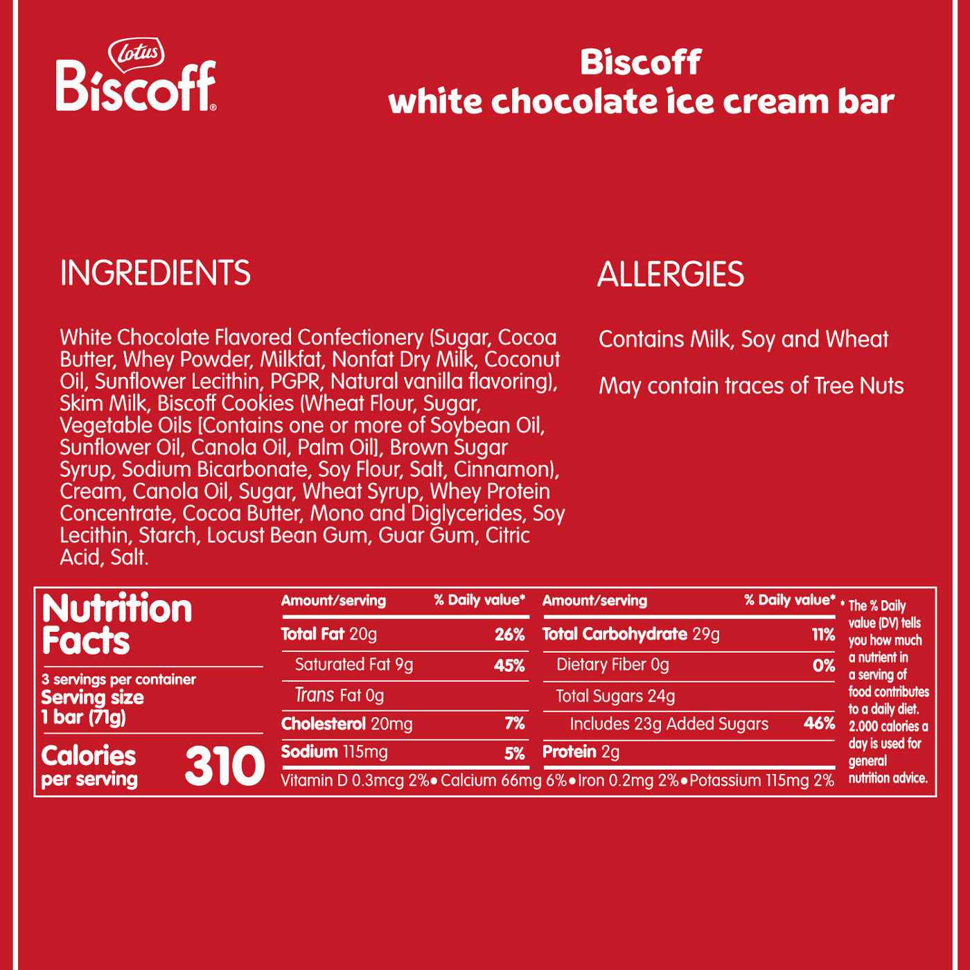 Lotus Biscoff Cookie & Cookie Butter White Chocolate Ice Cream Bars; image 2 of 2