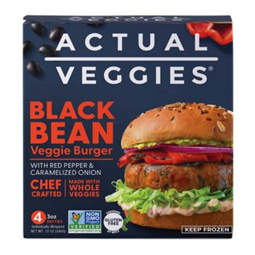 Actual Veggies Black Bean Veggie Burger, 4 ct