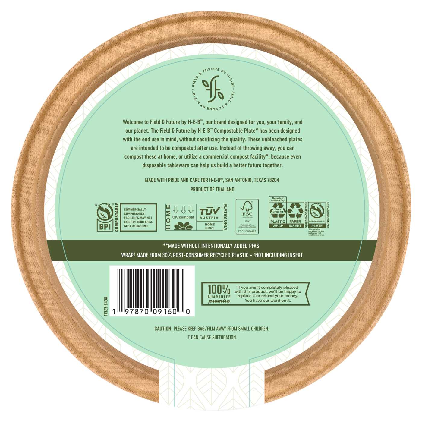 Field & Future by H-E-B Extra Strong Compostable Paper Plates, 10 in; image 4 of 7