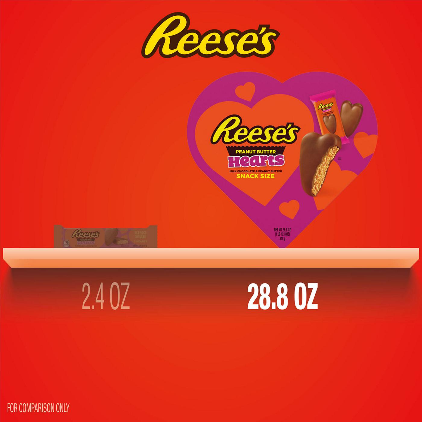 Reese's Peanut Butter Hearts Snack Size Valentine's Candy Gift Box; image 5 of 7