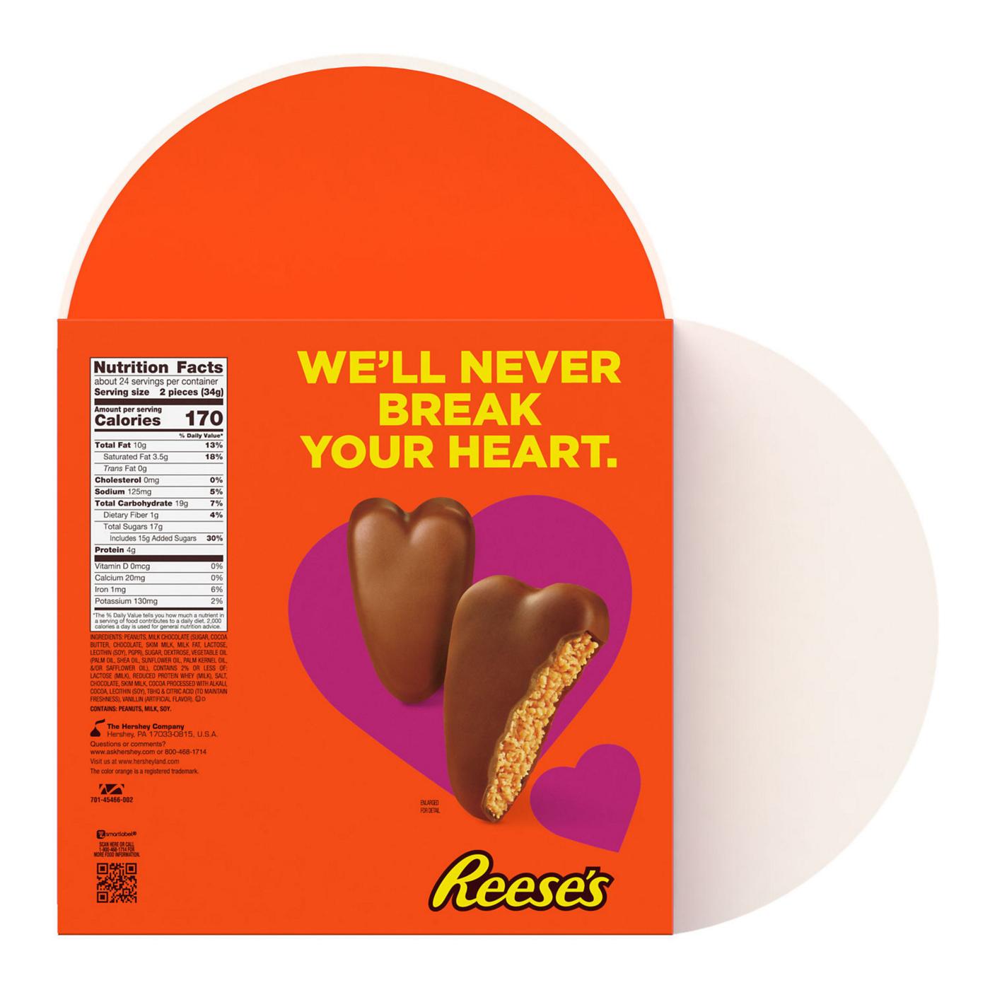 Reese's Peanut Butter Hearts Snack Size Valentine's Candy Gift Box; image 6 of 7