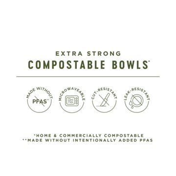 Field & Future by H-E-B Extra Strong Compostable Paper Bowls, 20 Ounce, 20 ct