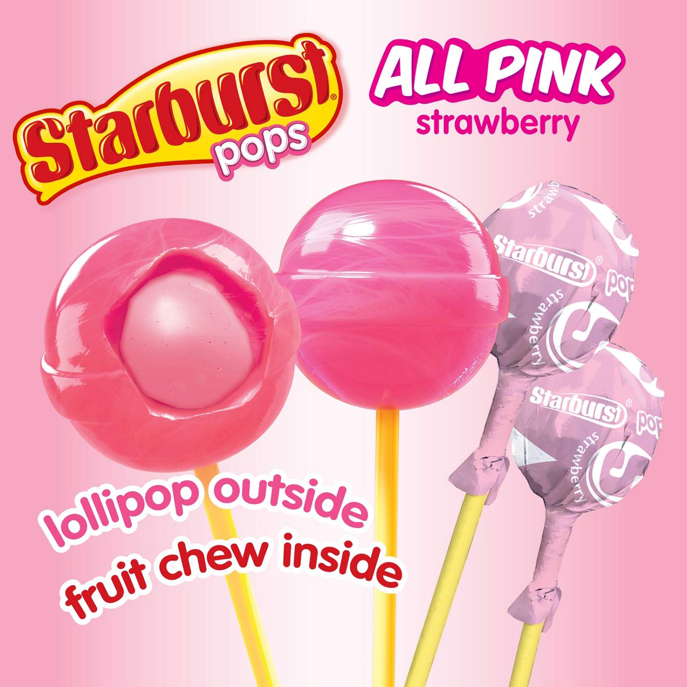 Starburst All Pink Pops Valentine's Candy; image 2 of 4