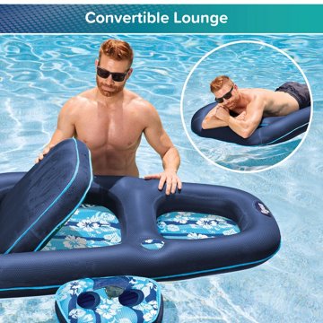 Aqua Leisure Ultimate 2-in-1 Lounge & Caddy, 56” x 36”