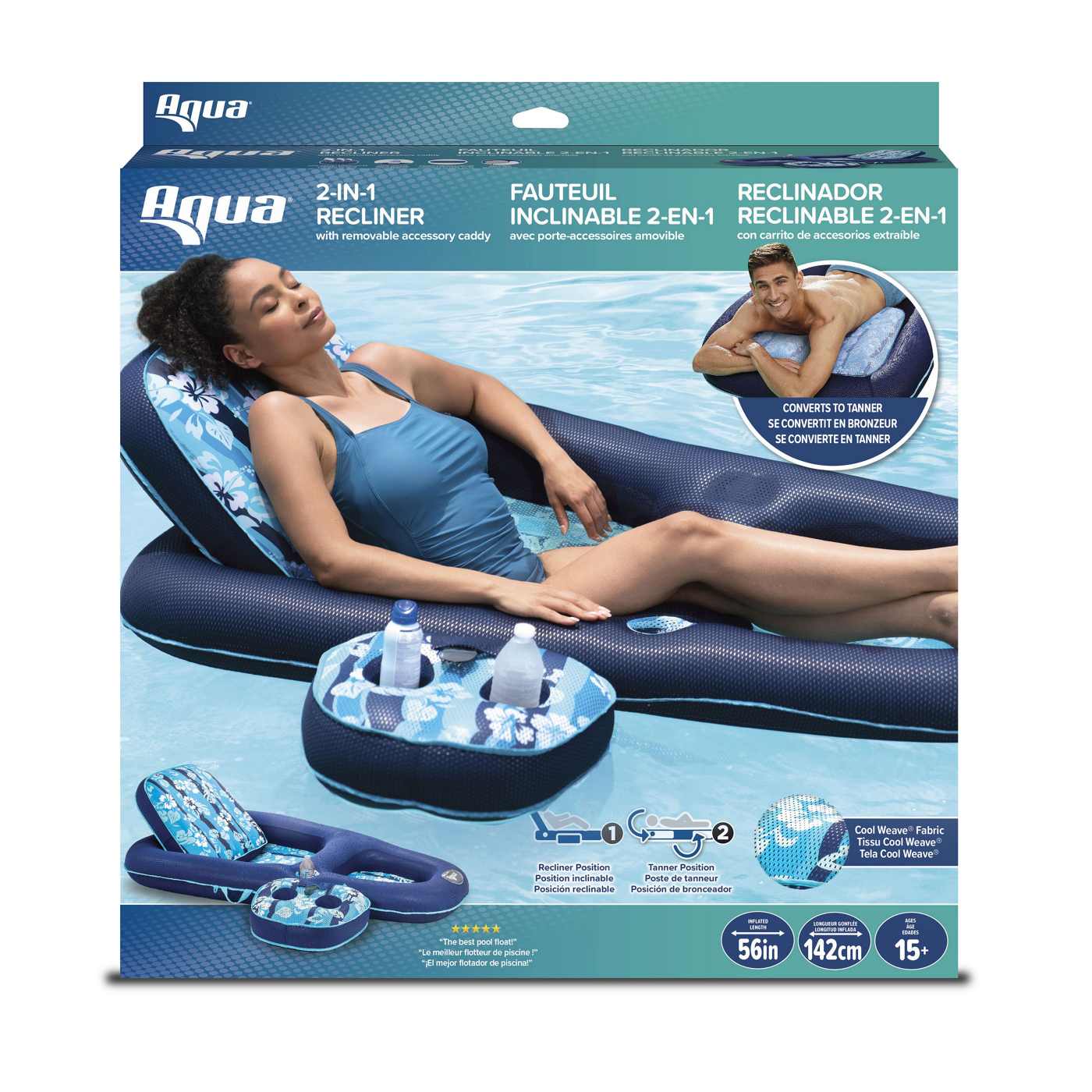 Aqua Leisure Ultimate 2-in-1 Lounge & Caddy; image 7 of 7