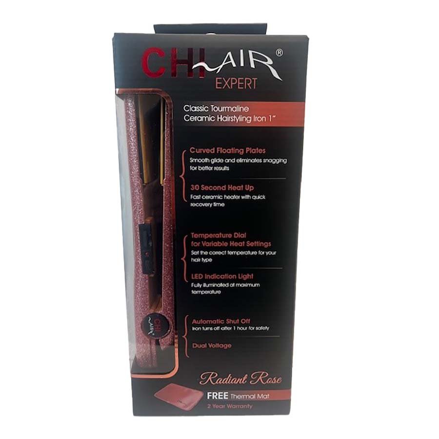 Chi Air Expert FLAT IRON 1” CHI Classic Tourmaline Ceramic Hairstyling Iron 1” | LovelySkin main image 3