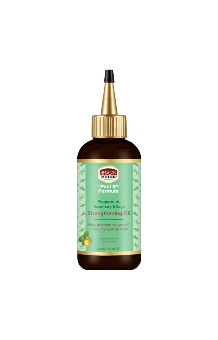 African Pride "Feel It" Formula Strengthening Oil - Peppermint, Rosemary & Sage; image 1 of 2