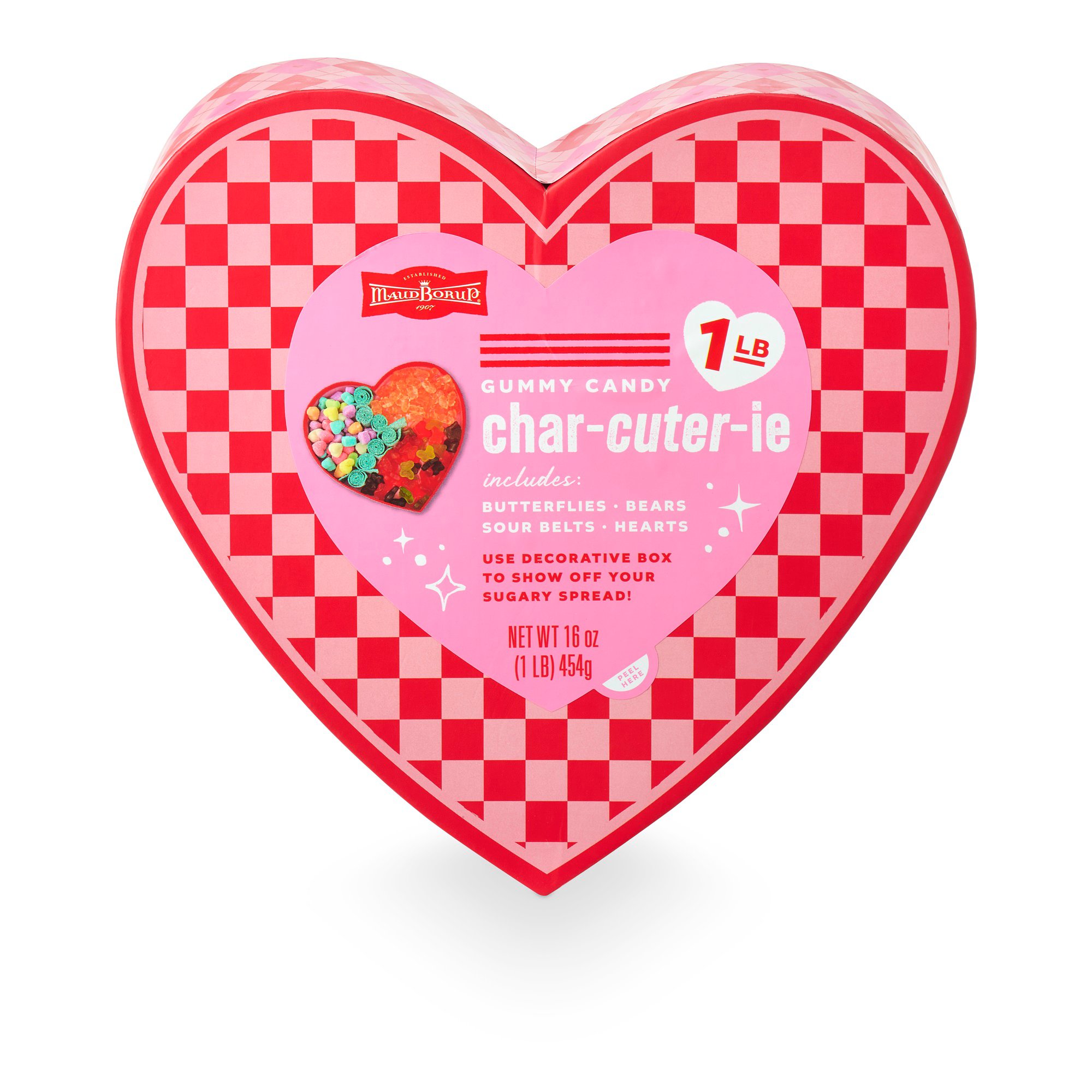 Maud Borup Gummy Candy Charcuterie Valentine's Heart Gift Box