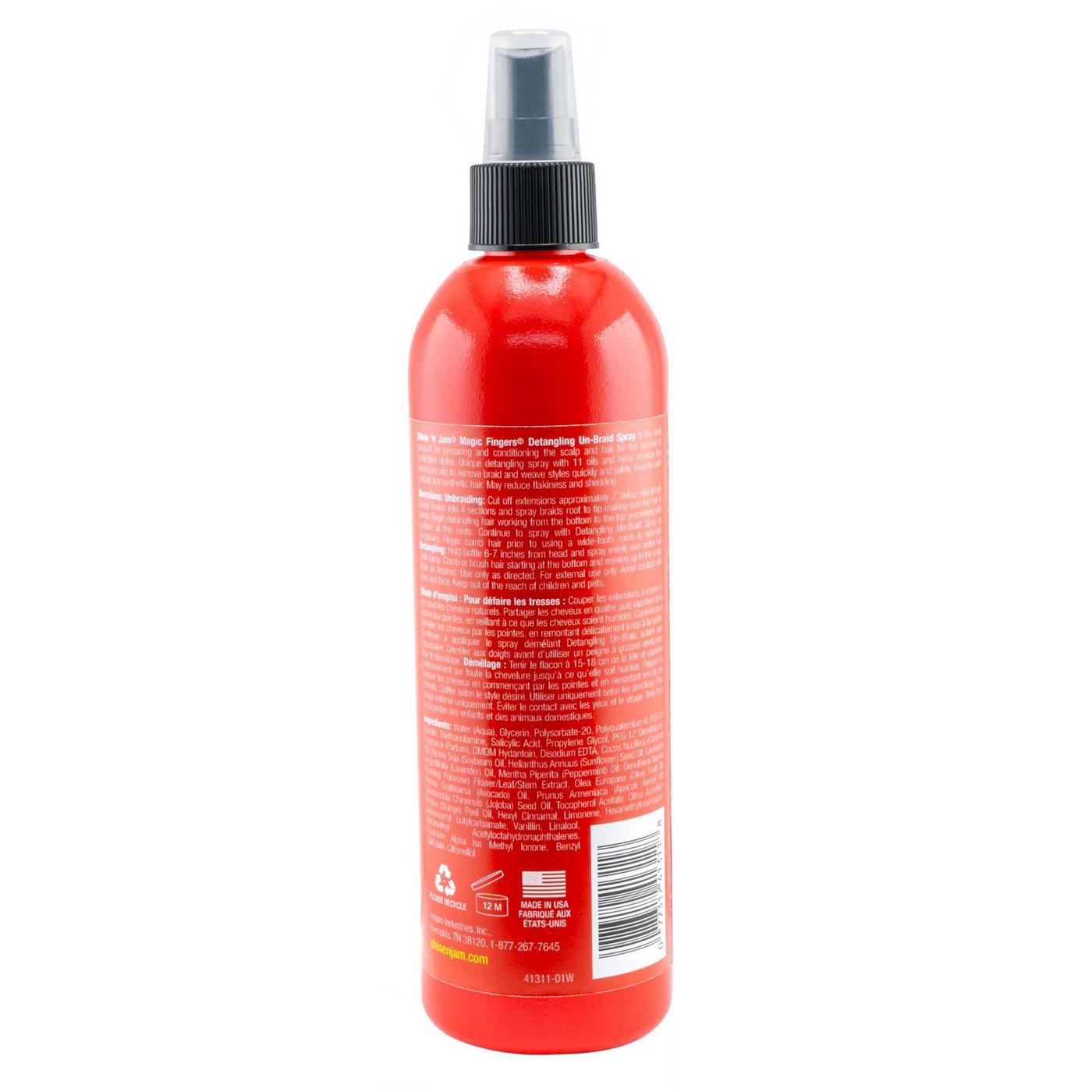 Ampro Shine 'n Jam Magic Fingers Detangling Un-Braid Spray; image 2 of 2