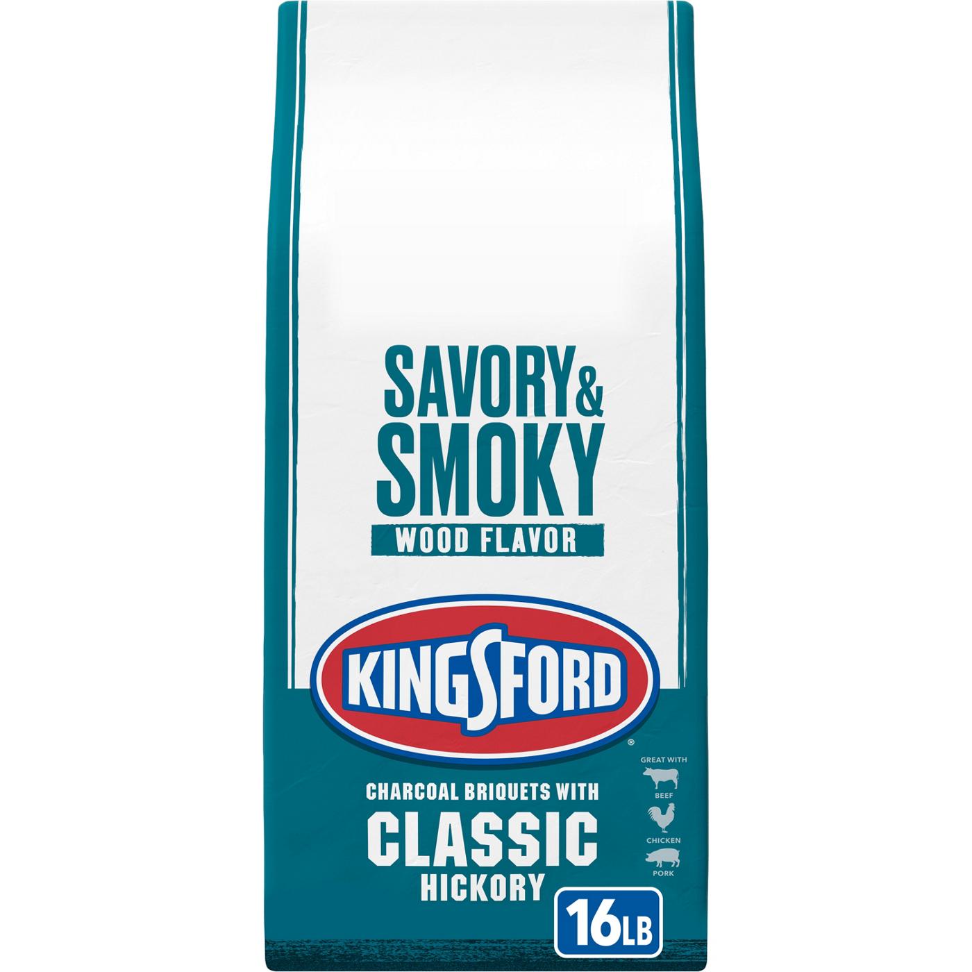 Kingsford Charcoal Briquettes with Classic Hickory, BBQ Charcoal for Grilling; image 1 of 5