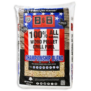 B&B Charcoal Championship Blend Wood Pellets, 40 lb