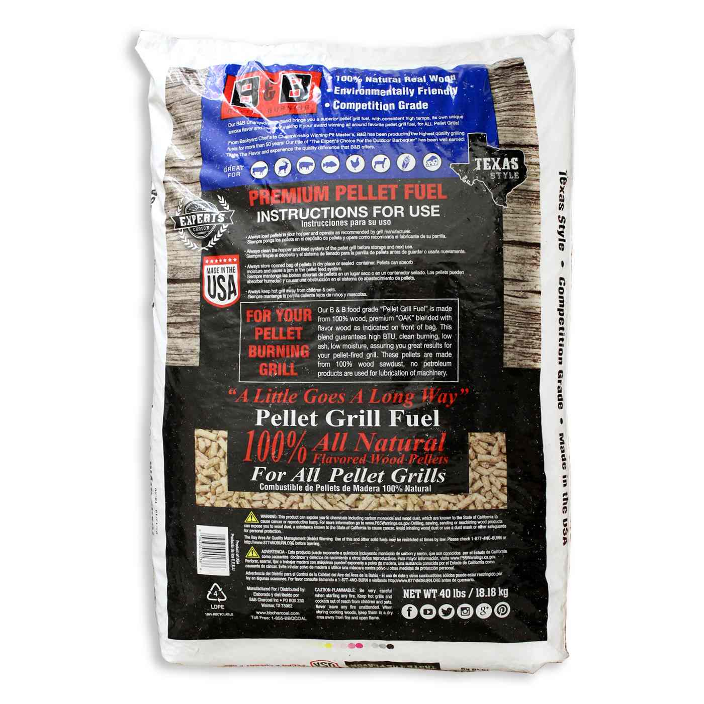 B&B Charcoal Championship Blend Wood Pellets; image 2 of 2