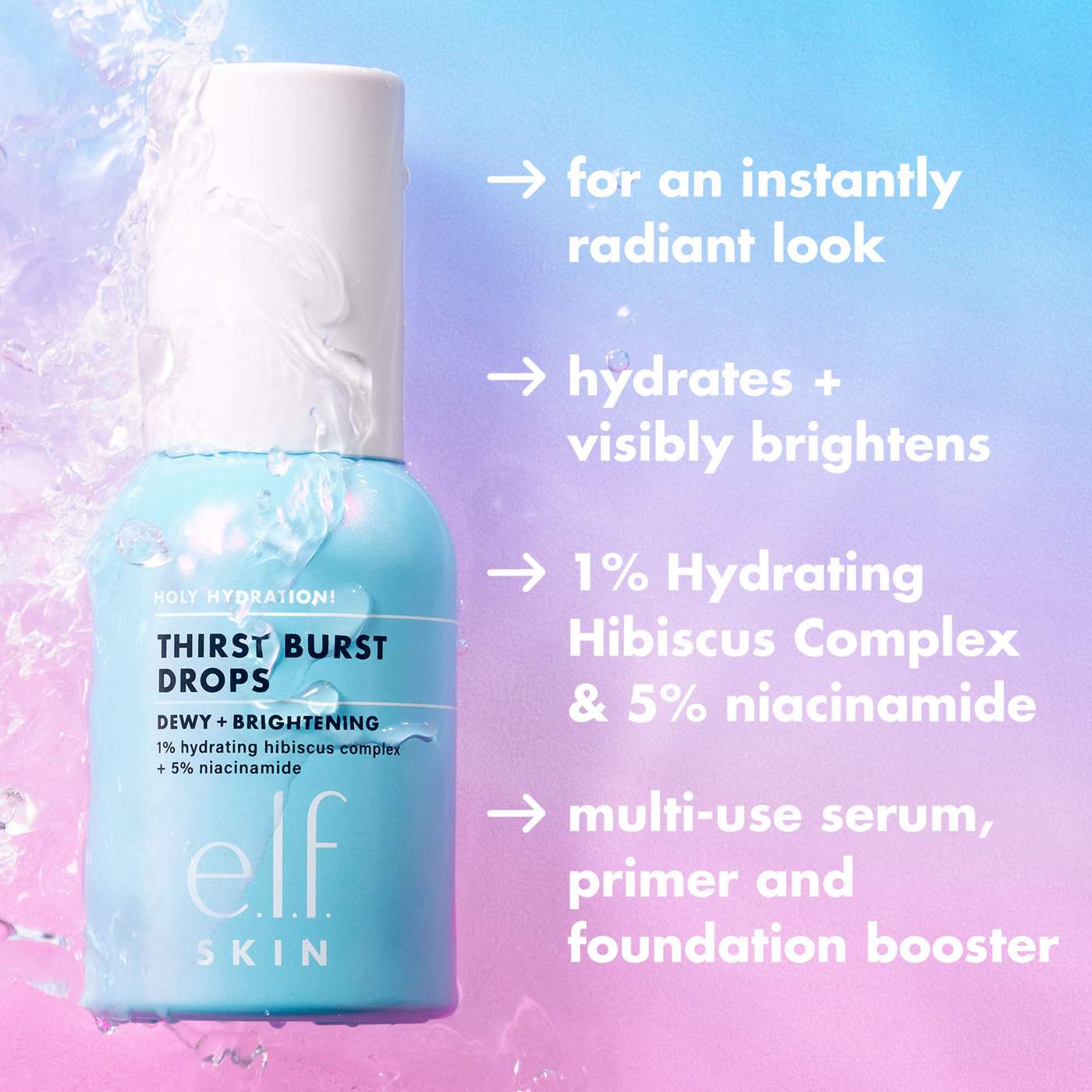 e.l.f. Holy Hydration Thirst Burst Drops; image 2 of 8