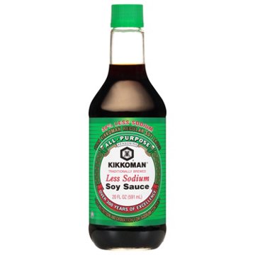 Kikkoman Less Sodium Soy Sauce, 20 oz