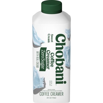 Chobani Zero Sugar Liquid Coffee Creamer - Sweet Cream , 24 oz