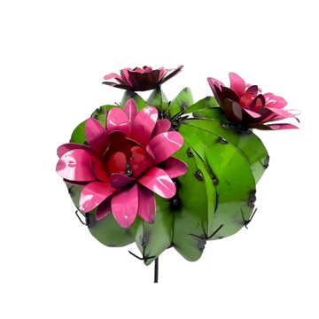 Creative Decor Sourcing Visnaga Cactus Metal Garden Statue