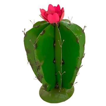 Creative Decor Sourcing Skinny Visnaga Cactus Metal Garden Statue
