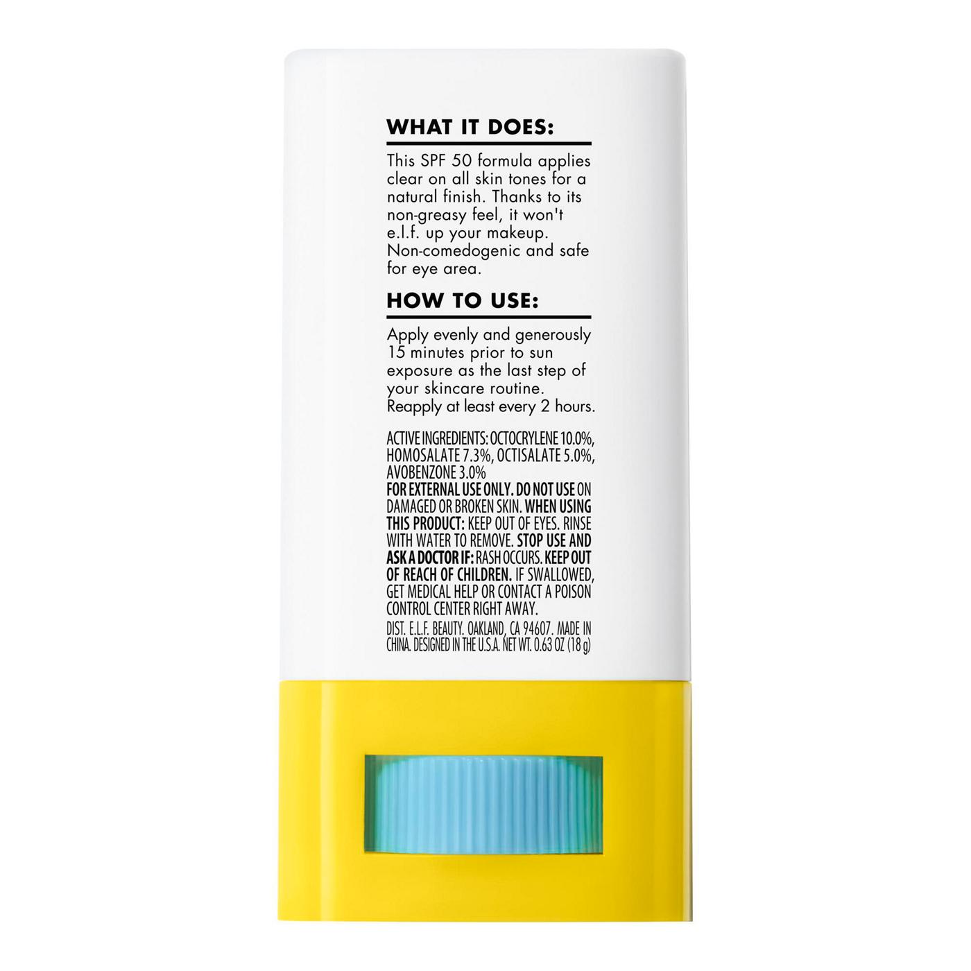 e.l.f. Suntouchable Invisi-Stick SPF 50; image 2 of 11