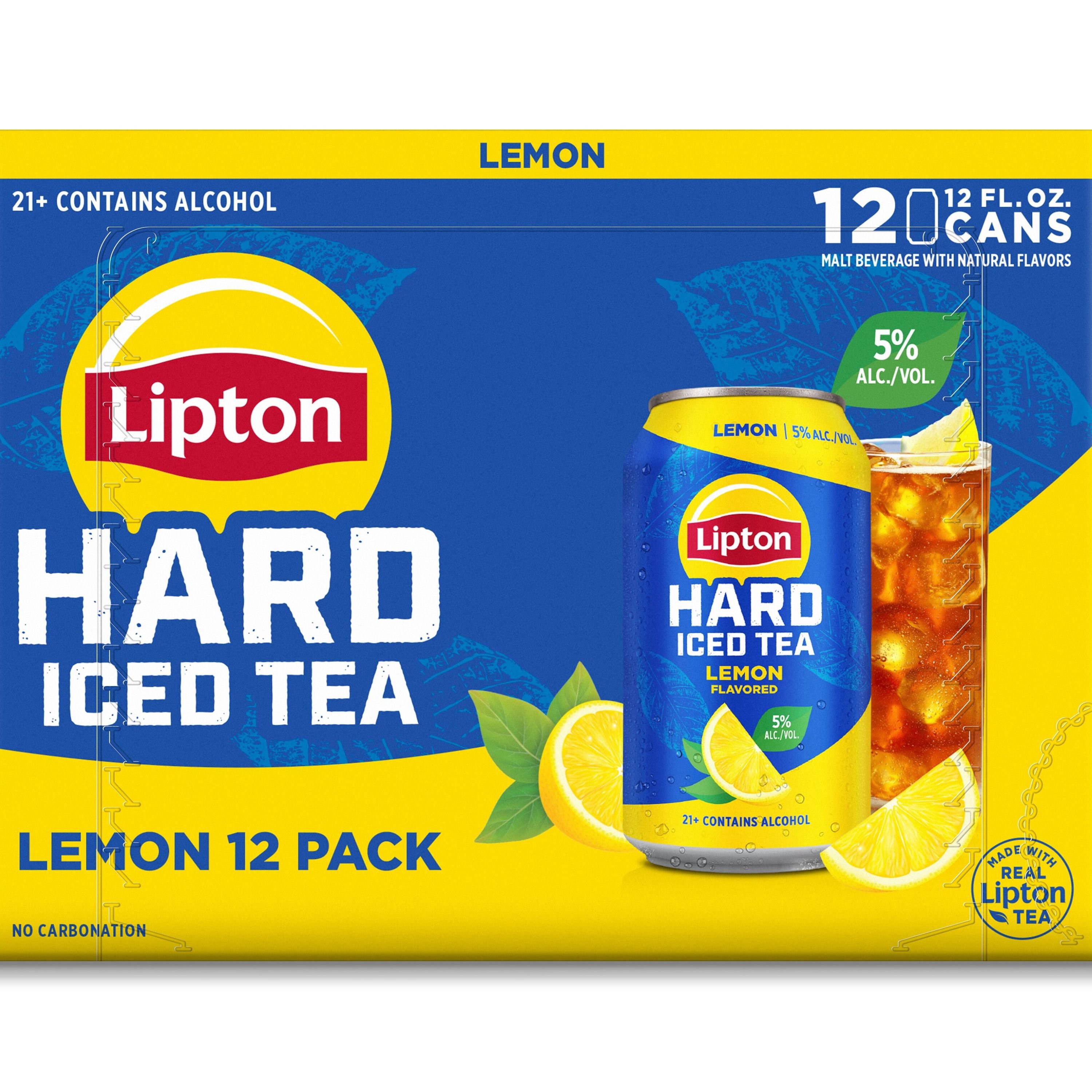 Lipton Hard Iced Tea Lemon 12 pk Cans - Shop Malt beverages & coolers ...