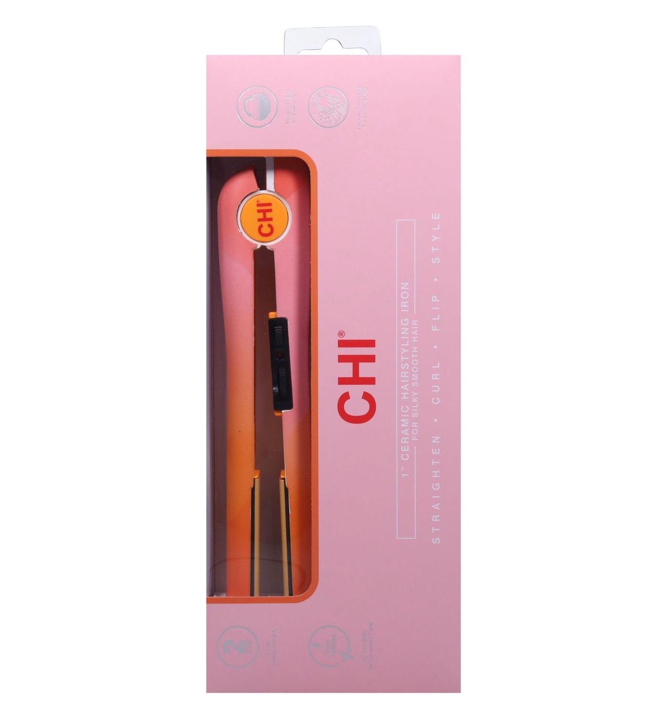 Chi 1in Ceramic Hairstyling Flat Iron - Orange Sorbet - Shop