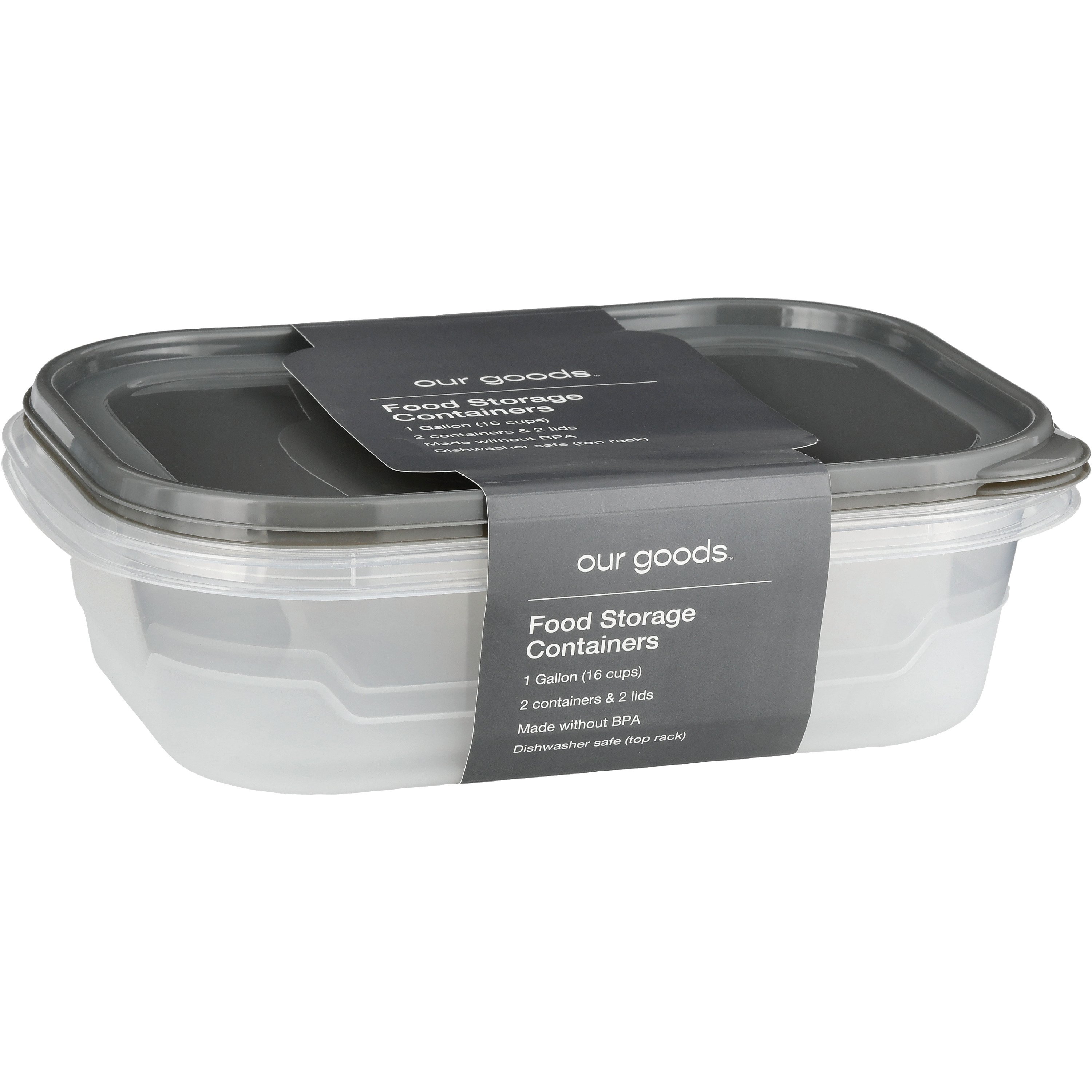 1 2 Gallon Storage Container 1/2 Gallon (64 Oz.) White HDPE Plastic